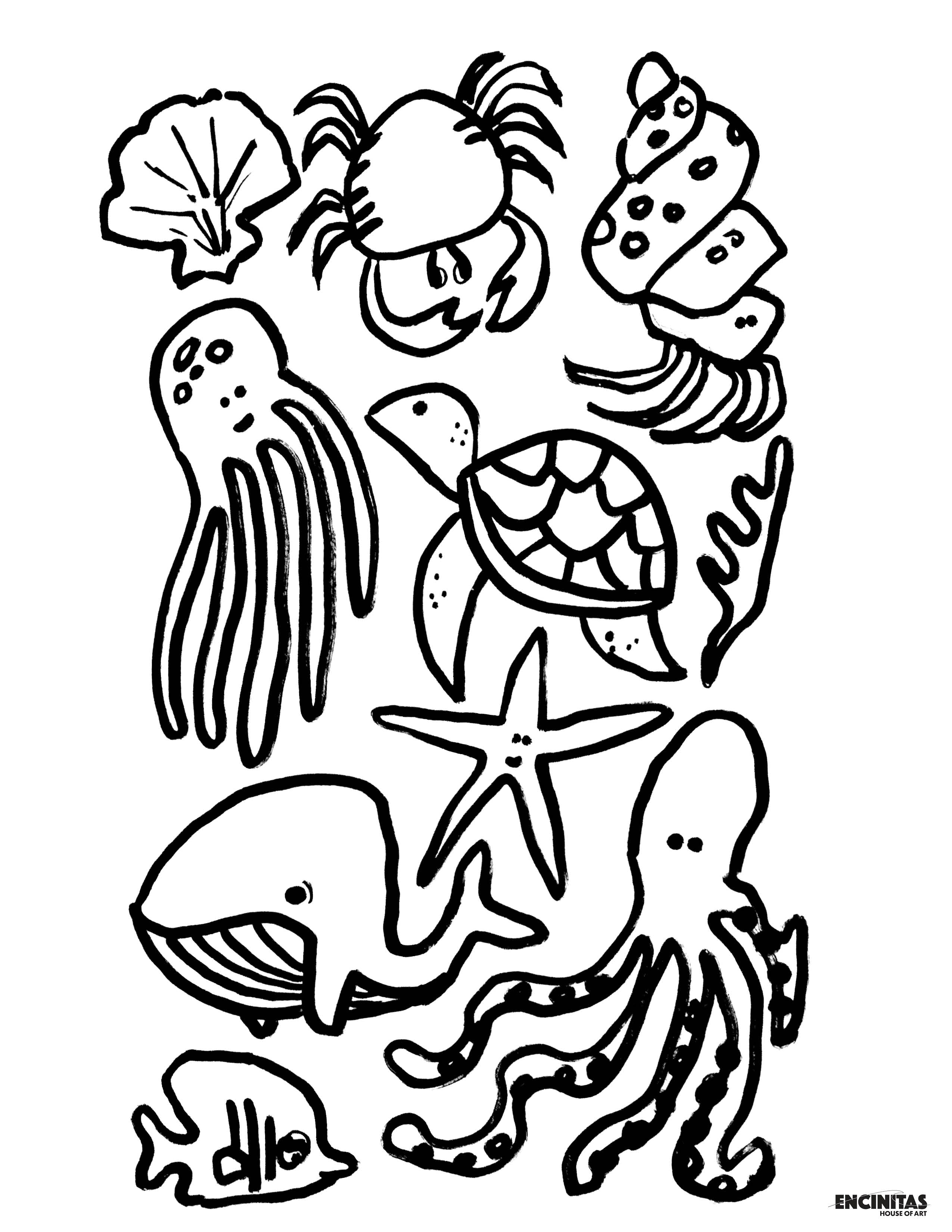 sea monsters coloring pages Ocean Animals Coloring Page