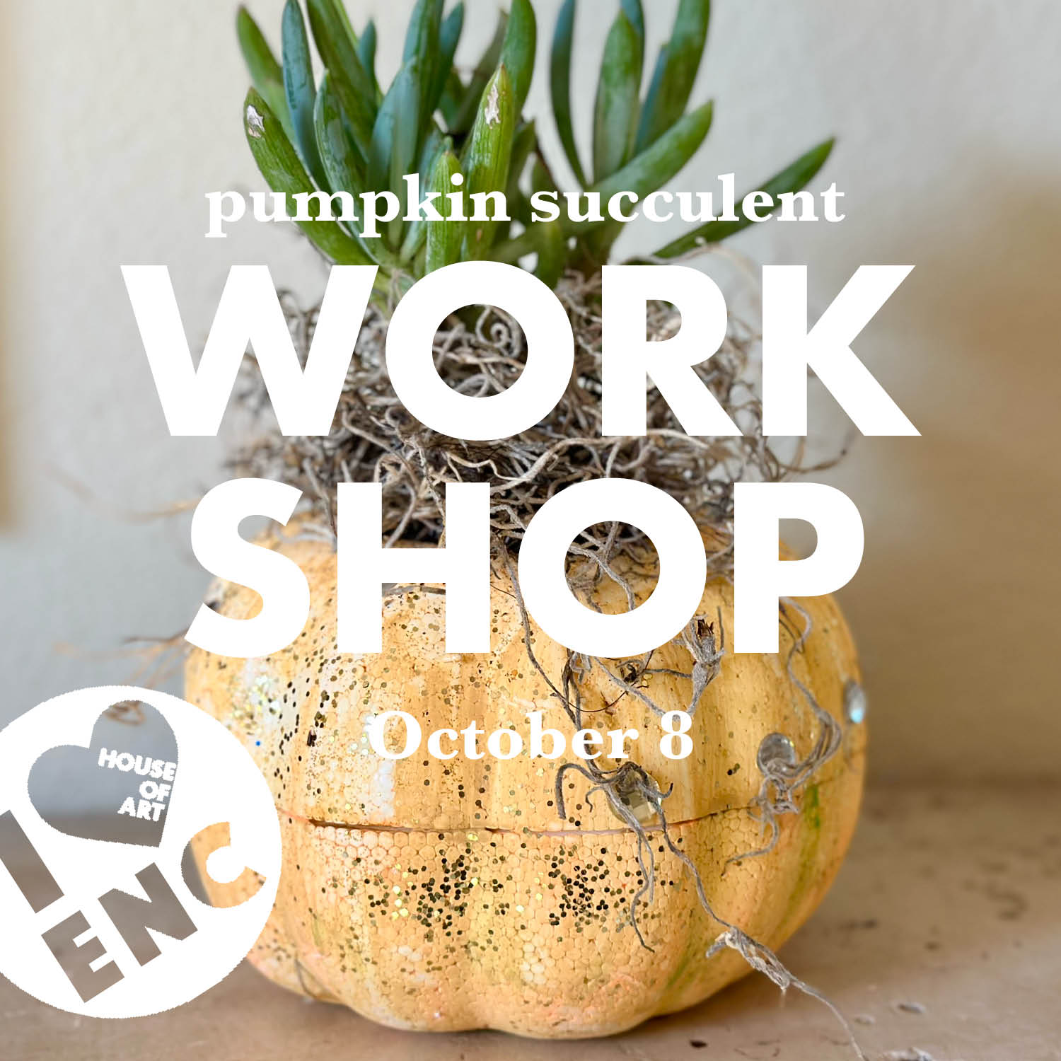 Work Shop PUMPKIN SUCCULENT Open Studio   - October 8 6-8pm