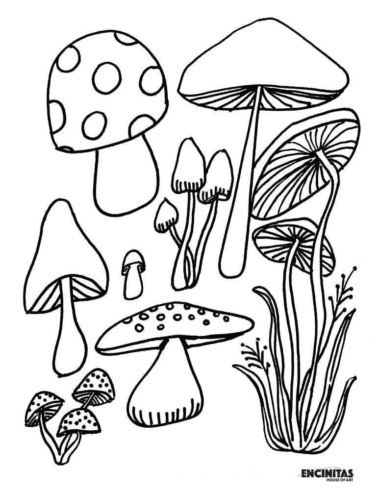 Coloring Page mushrooms - free printable coloring pages - Img 27305