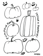 Design the Faces on Jack-o'-lanterns Coloring Page