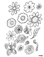 Happy Flowers Coloring Page