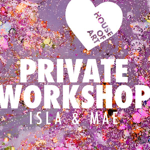 Private Art Workshop for Isla & Mae with Encinitas House of Art (monthly)