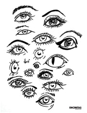 Funky Eyes Coloring Page