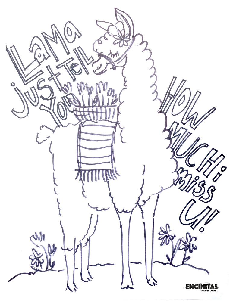 
            
                Load image into Gallery viewer, Llama Just Tell You Coloring Page
            
        