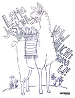 Llama Just Tell You Coloring Page