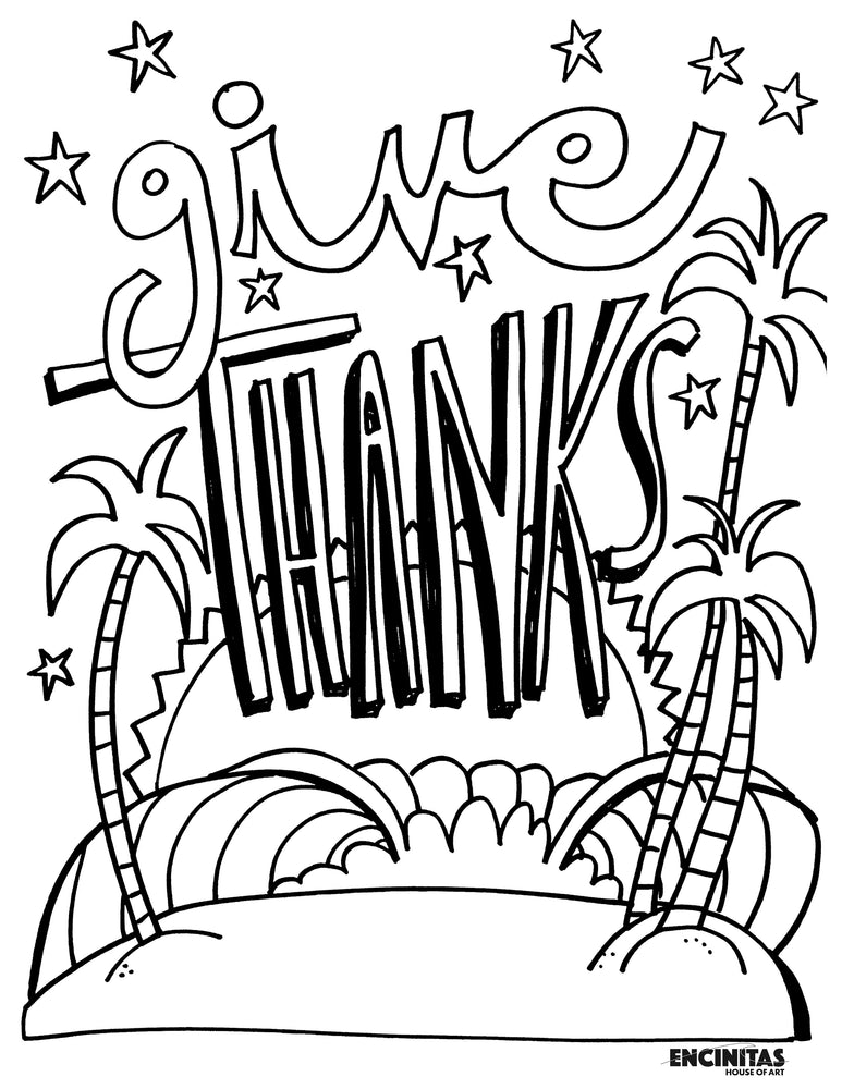 Give Thanks Coloring Page