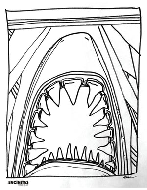 Jaws Coloring Page