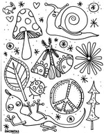 Peaceful Woodland Crawlers Coloring Page