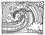 Pretty Wave Coloring Page