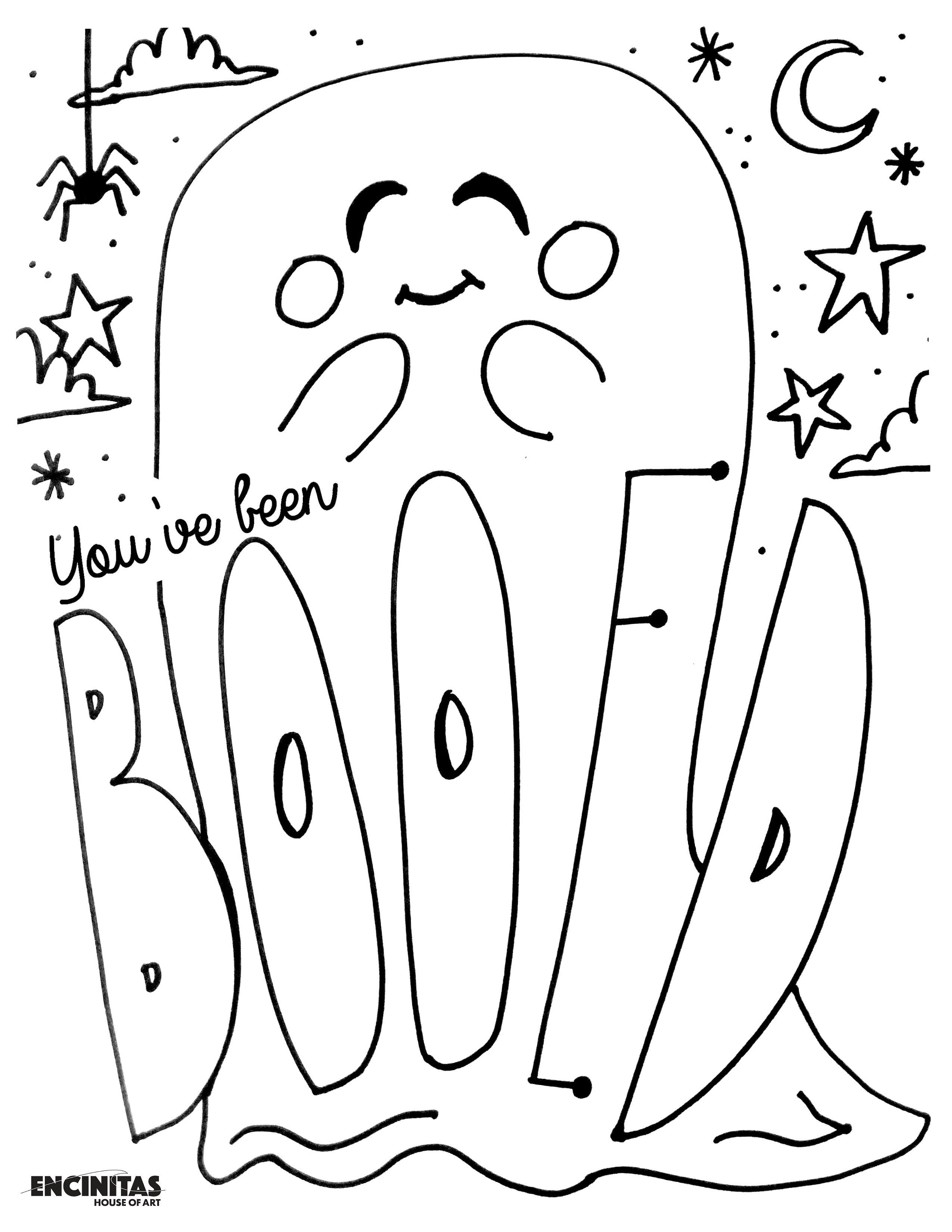 You've Been Booed Coloring Page
