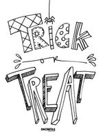 Trick or Treat Coloring Page