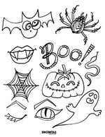 Halloween Sketchbook Coloring Page