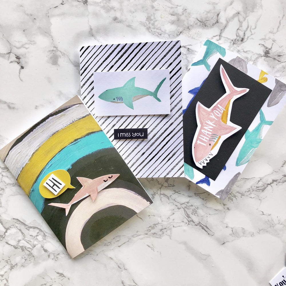 Card Kit - Sharky Sharks Design