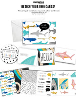 Card Kit - Sharky Sharks Design
